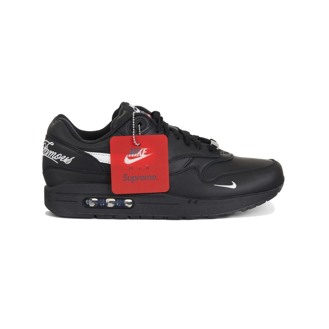 NIKE AIR MAX 1 '87 SP - SUPREME BLACK WHITE