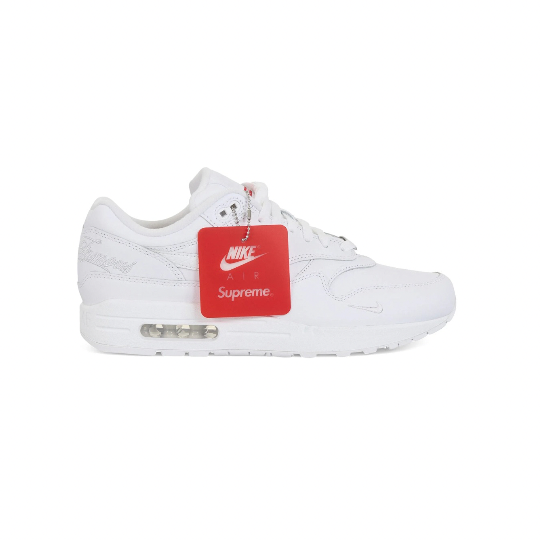 Supreme × Nike Air Max 1 '87 SP \"White NIKE AIR MAX 1 '87 SP SUPREME TRIPLE WHITE