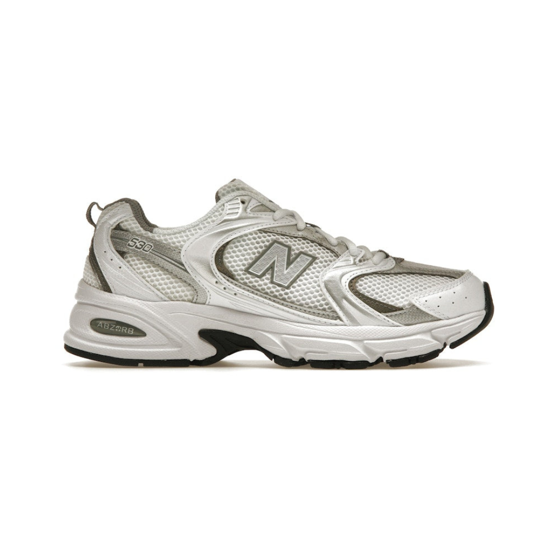 New Balance 530 White Silver Metallic