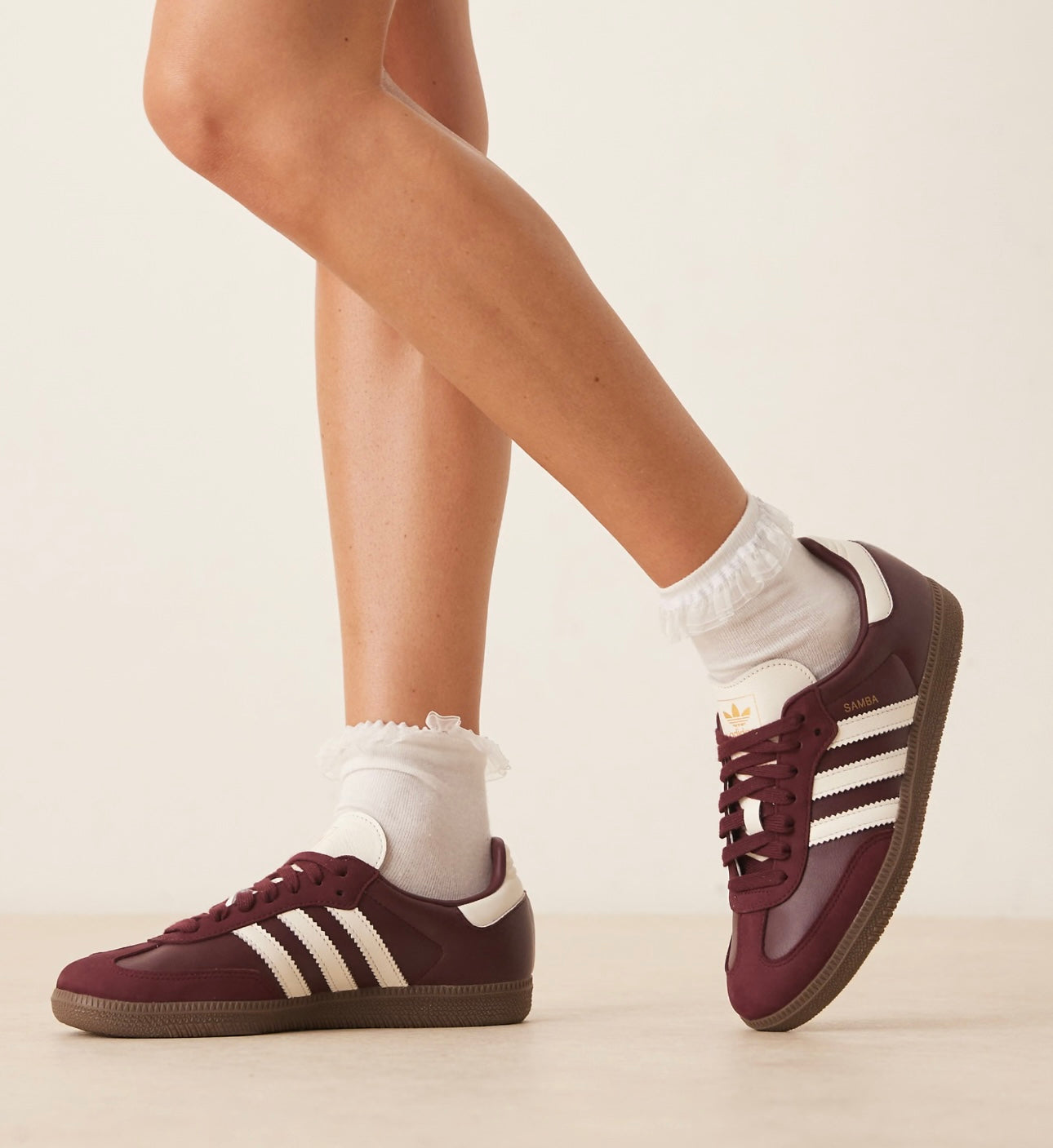 ADIDAS SAMBA OG - MAROON OFF WHITE GUM