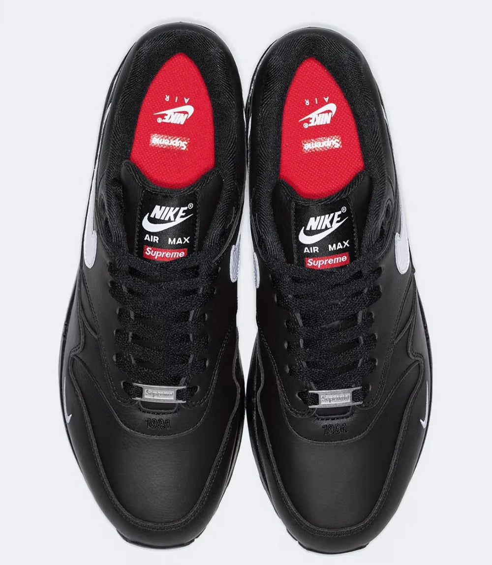 NIKE AIR MAX 1 '87 SP - SUPREME BLACK WHITE