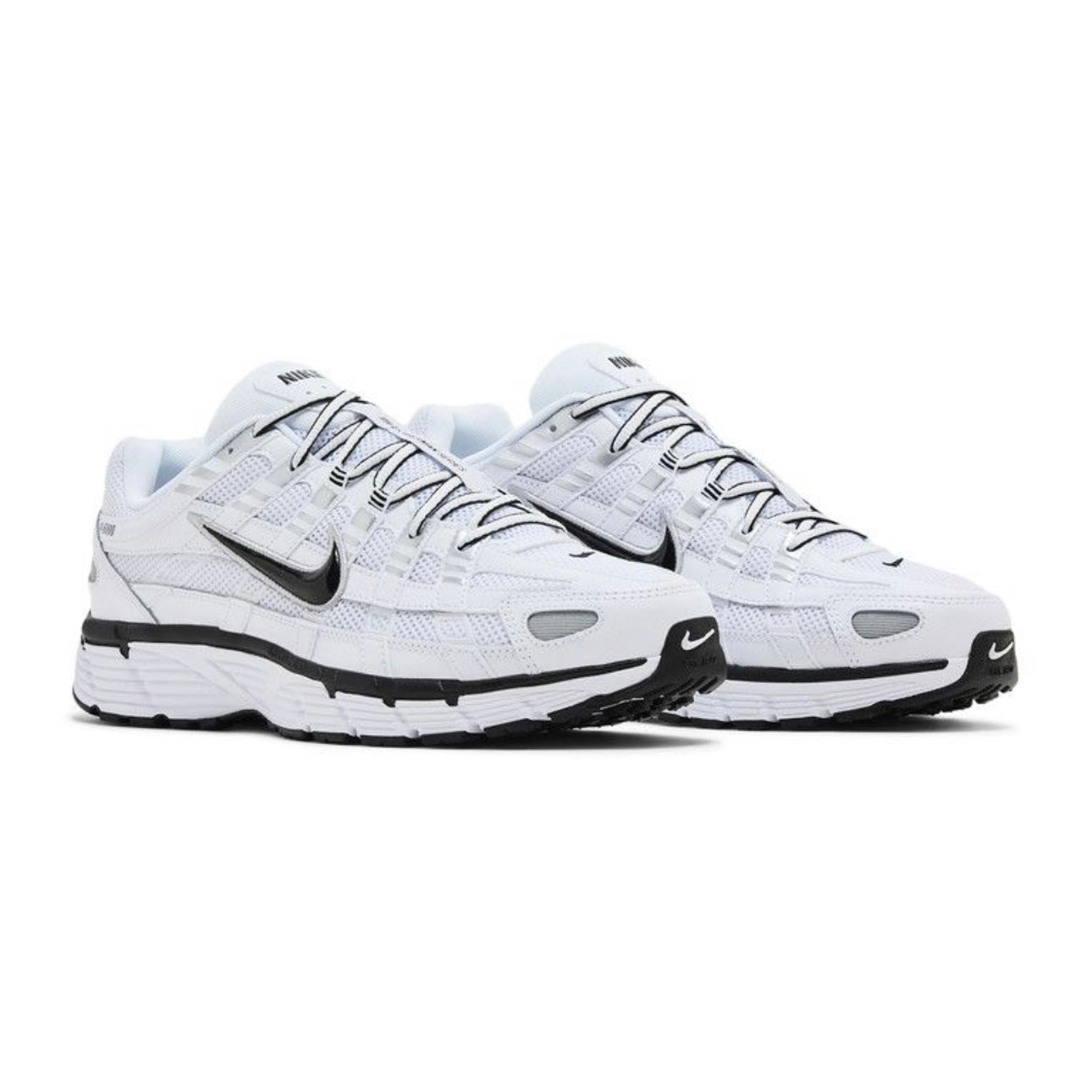 Nike P-6000 White Metallic Silver Black