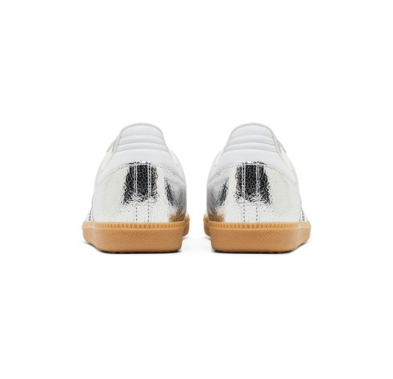 adidas Samba OG Silver Metallic Cracked Leather (Women's)