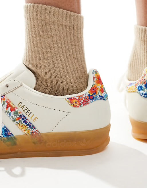 ADIDAS GAZELLE INDOOR - LIBERTY LONDON FLORAL EMBROIDERY STIPES