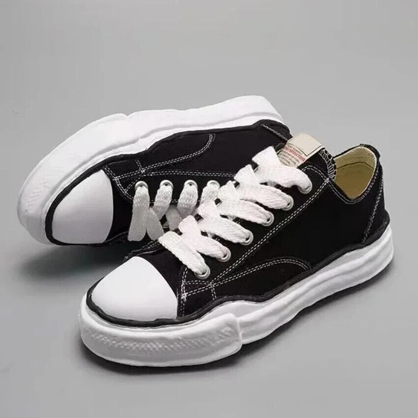 MAISON MIHARA YASUHIRO PETERSON OG SOLE CANVAS LOW BLACK