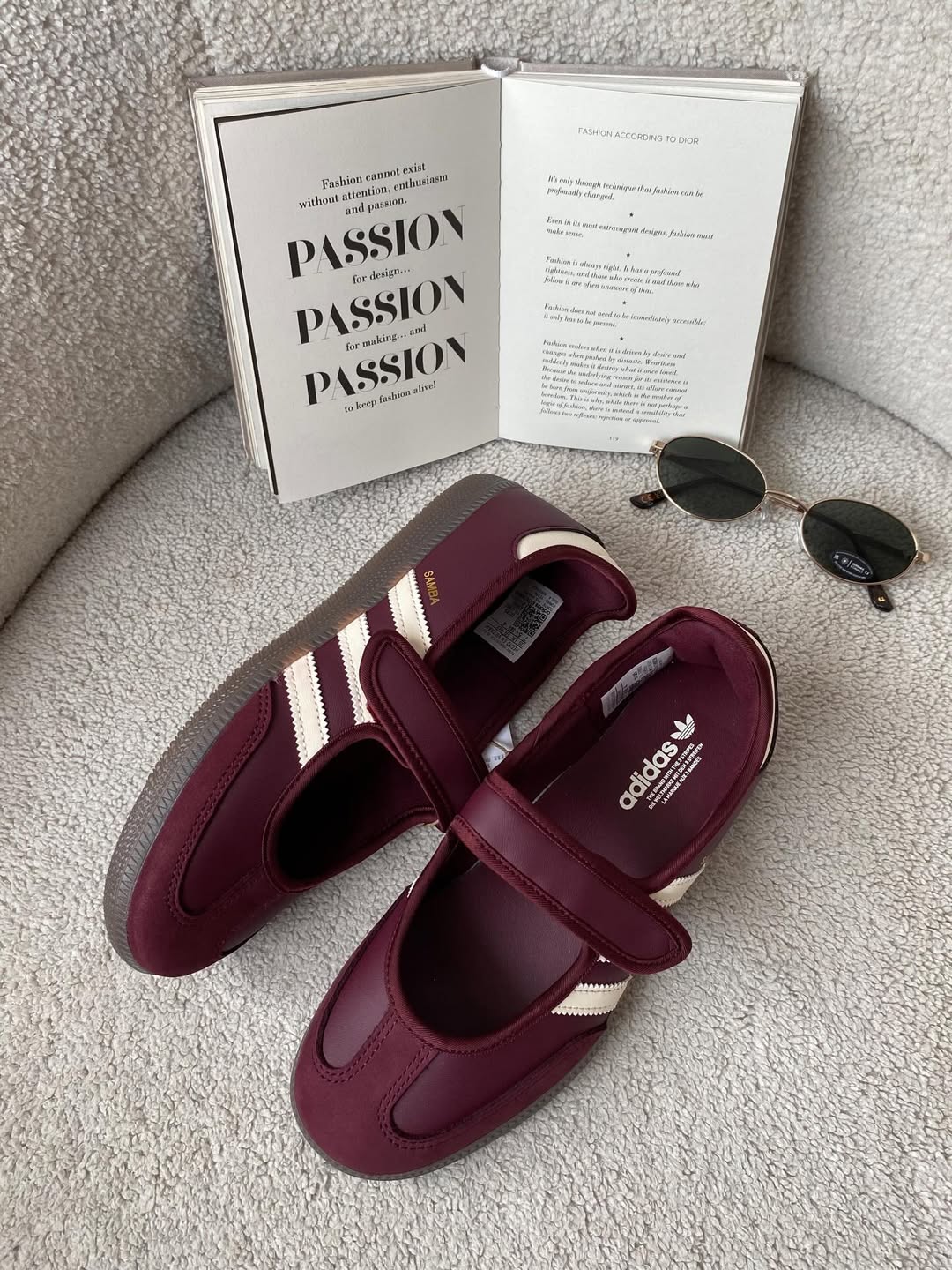 adidas Samba Jane Maroon Cream White (Women's)