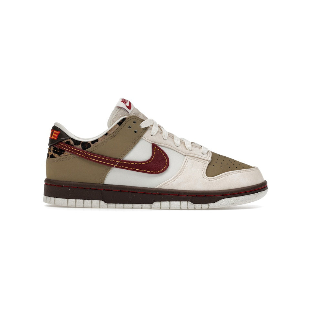 Nike Dunk Low Retro Khaki Team Red Pearl White (Women's)