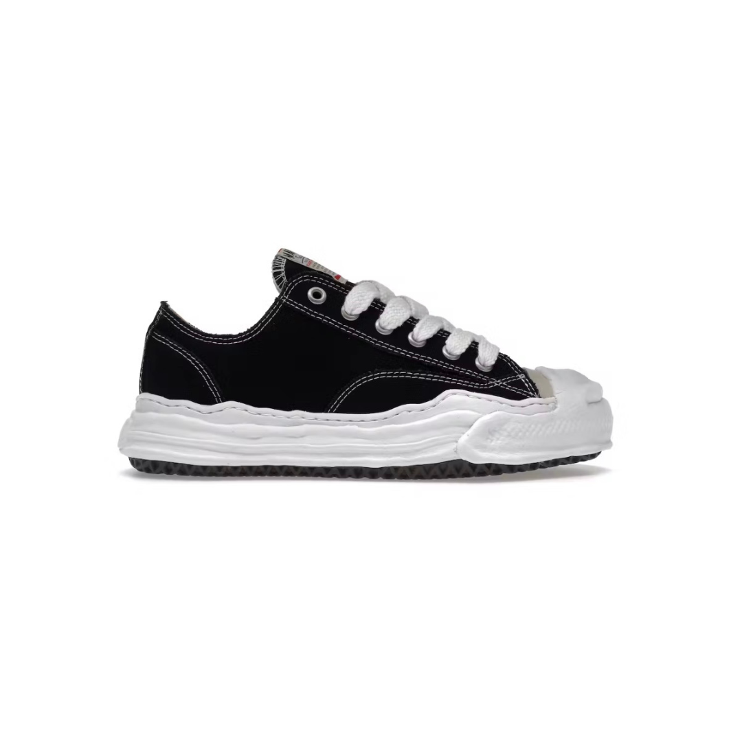 MAISON MIHARA YASUHIRO HANK OG SOLE CANVAS LOW BLACK