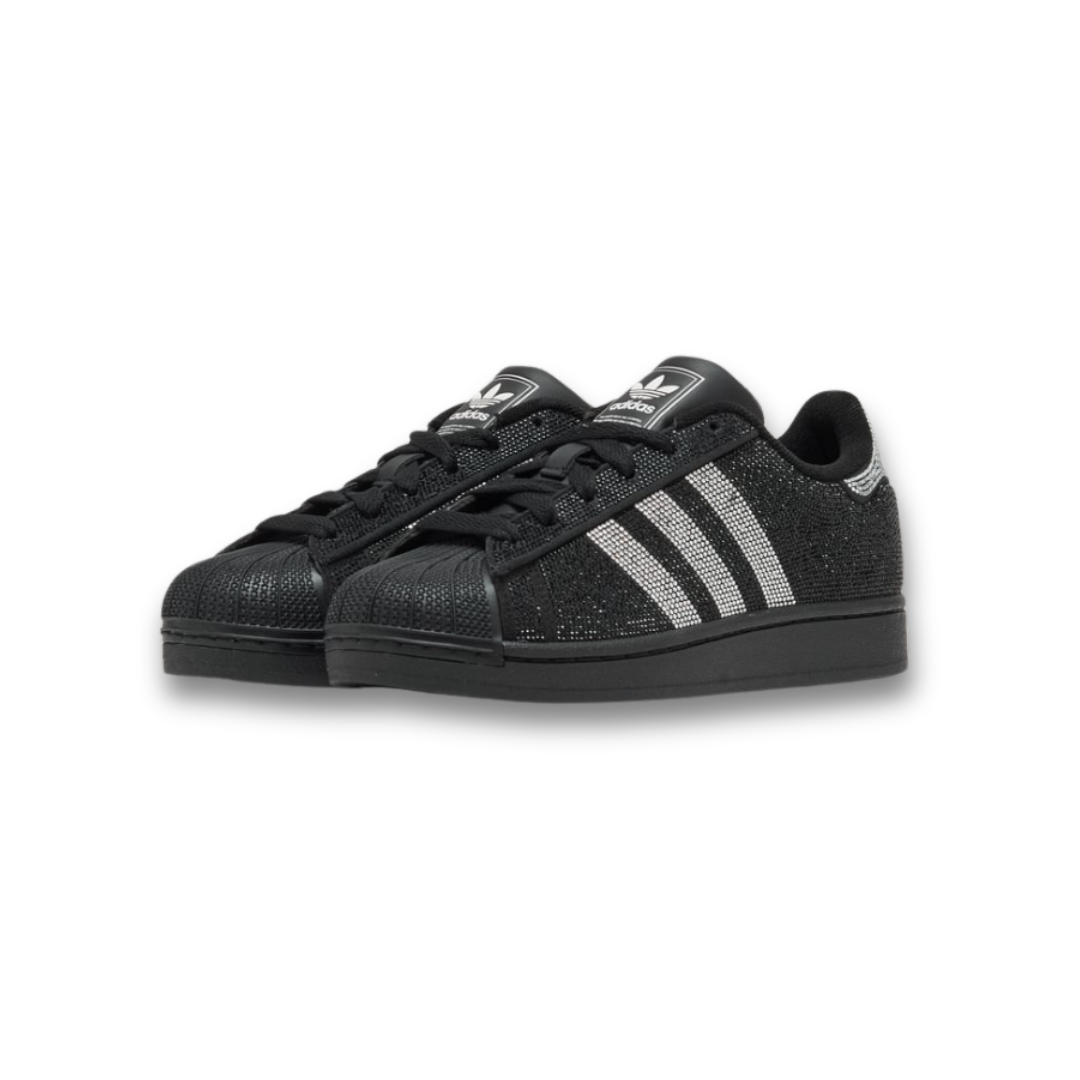 adidas Superstar II Rhinestone Black Silver (Women's)