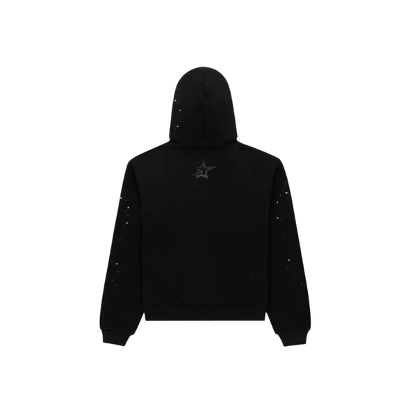 Sp5der Rhinestone Punk V2 Hoodie Black
