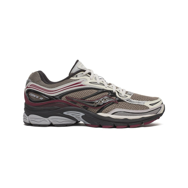 Saucony ProGrid Omni 9 Tomorrow, Meet Yesterday Pack Tan Maroon