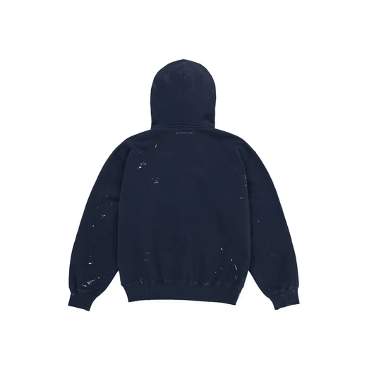 Supreme MM6 Maison Margiela Box Logo Zip Up Hooded Sweatshirt Navy