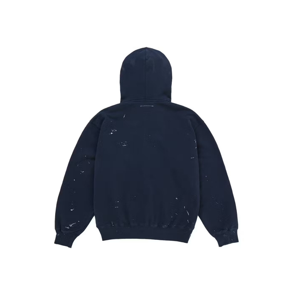 Supreme MM6 Maison Margiela Box Logo Zip Up Hooded Sweatshirt Navy