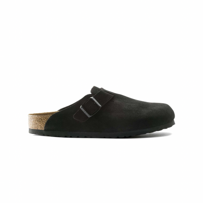 Birkenstock Boston Soft Footbed Suede Black