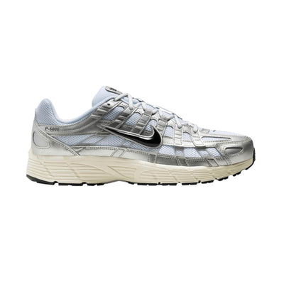 Nike P-6000 White Metallic Silver Flat Silver Black