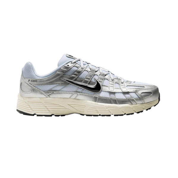 Nike P-6000 White Metallic Silver Flat Silver Black