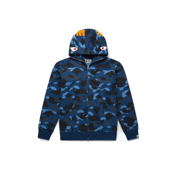 BAPE Color Camo Shark Full Zip Hoodie Blue