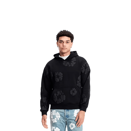 Denim Tears Cotton Wreath Hoodie Black Monochrome