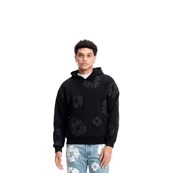 Denim Tears Cotton Wreath Hoodie Black Monochrome