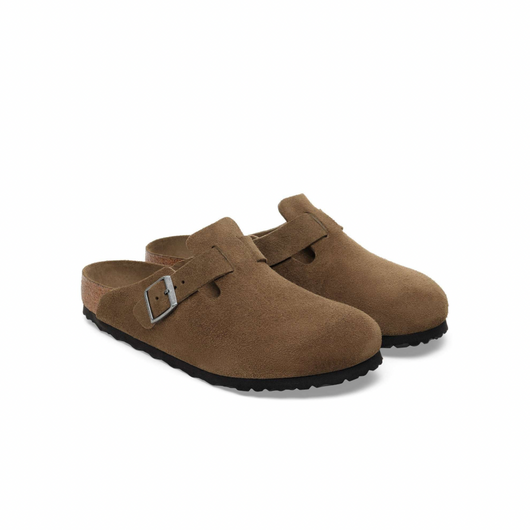 Birkenstock Boston Soft Footbed Suede Dark Tea Tonal
