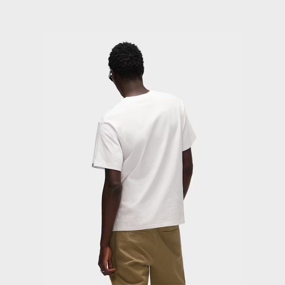 BAPE A Bathing Ape Check by Bathing Tee White/Beige