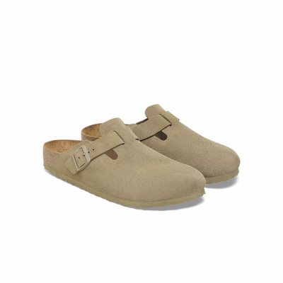 Birkenstock Boston Suede Faded Khaki