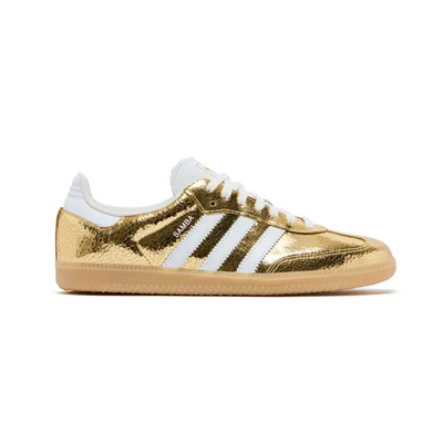 adidas Samba OG Gold Metallic Cracked Leather (Women's)