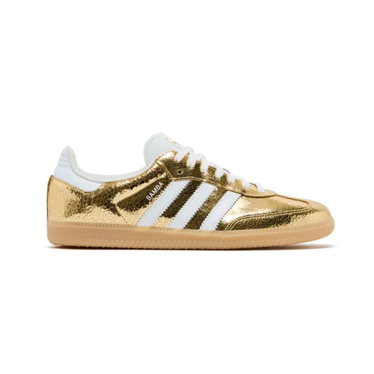 adidas Samba OG Gold Metallic Cracked Leather (Women's)