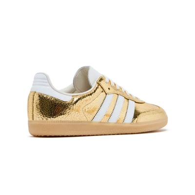 adidas Samba OG Gold Metallic Cracked Leather (Women's)