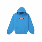 Supreme Box Logo Hooded Sweatshirt (FW25) Cyan