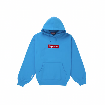 Supreme Box Logo Hooded Sweatshirt (FW25) Cyan