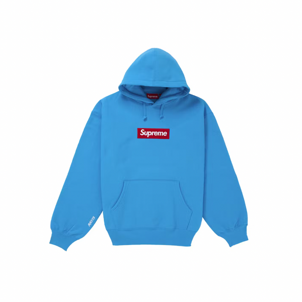 Supreme Box Logo Hooded Sweatshirt (FW25) Cyan