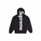 Supreme Satin Applique Hooded Sweatshirt (FW24) Black