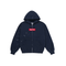Supreme MM6 Maison Margiela Box Logo Zip Up Hooded Sweatshirt Navy