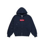 Supreme MM6 Maison Margiela Box Logo Zip Up Hooded Sweatshirt Navy