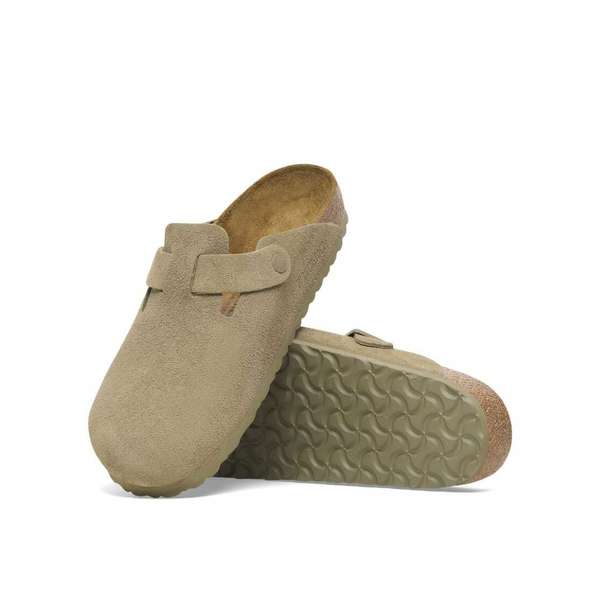 Birkenstock Boston Suede Faded Khaki