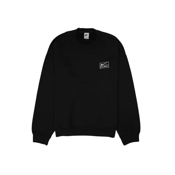 Nike x Stussy Wash Crew Fleece Black