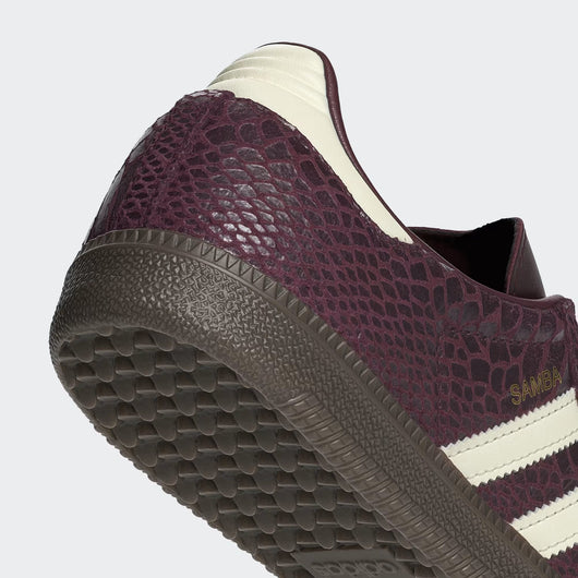 Adidas Samba OG Snakeskin Maroon Cream White (Women's)