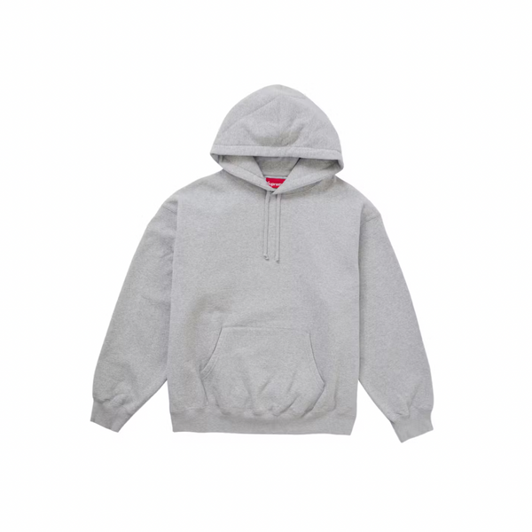 Supreme Satin Applique Hooded Sweatshirt (FW24) Heather Grey
