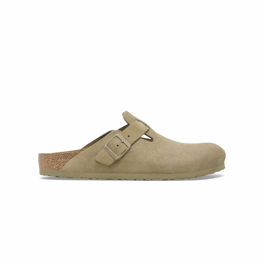 Birkenstock Boston Suede Faded Khaki