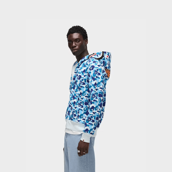 BAPE ABC Camo Shark Full Zip Hoodie Blue