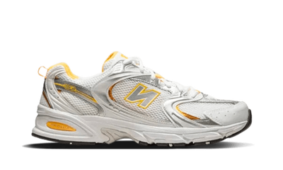 New Balance 530 White Vibrant Apricot Silver Metallic