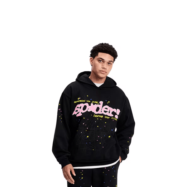 Sp5der P*NK V2 Hoodie Black