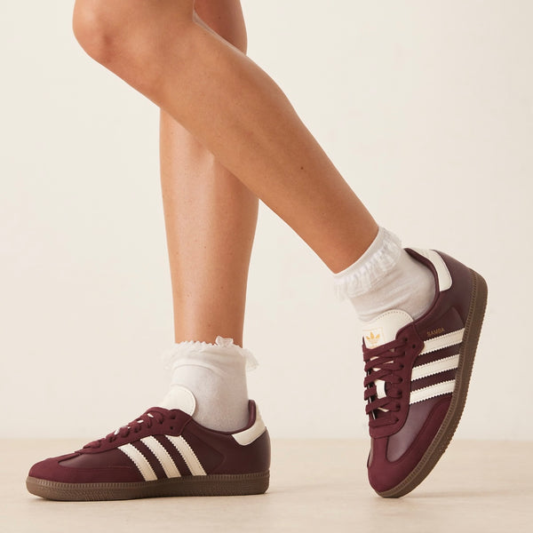 ADIDAS SAMBA OG - MAROON OFF WHITE GUM
