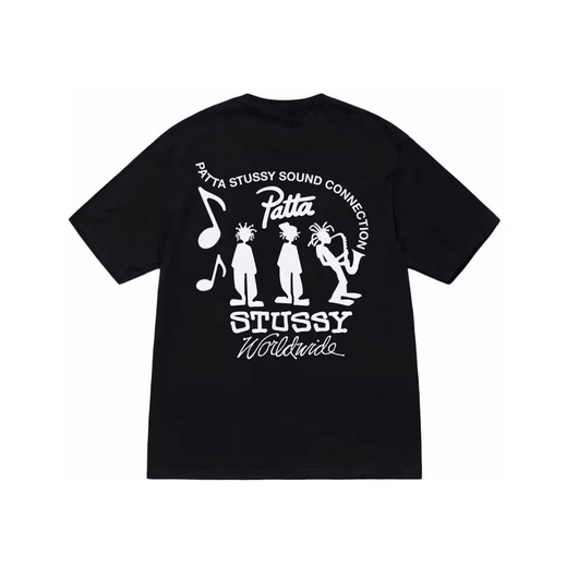 Stussy x Patta Sound Connection Tee Black
