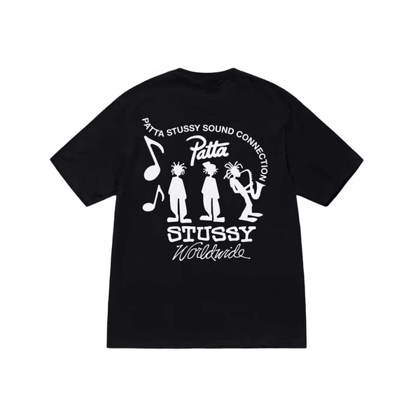 Stussy x Patta Sound Connection Tee Black