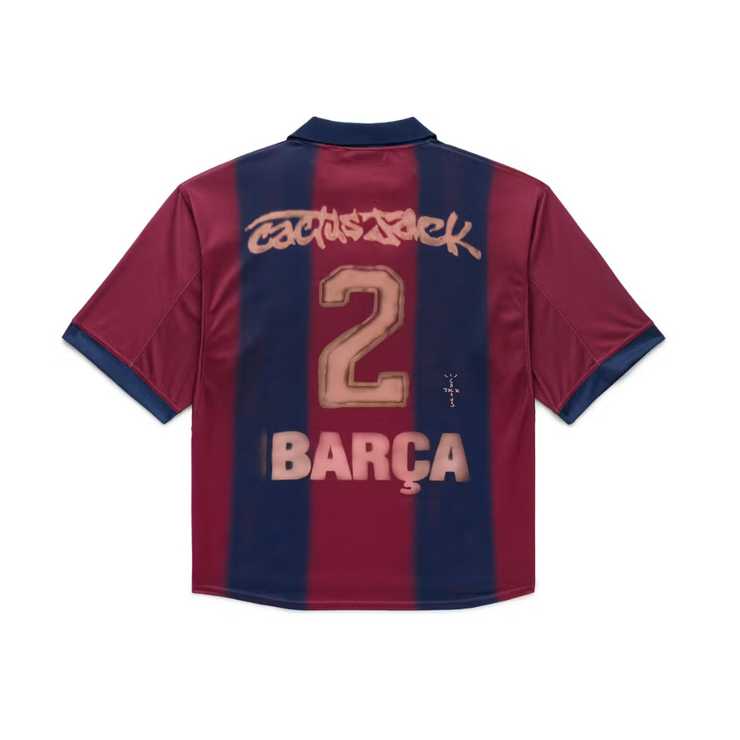 Travis Scott x Nike x FC Barcelona Retro 2000/01 Home Skeleton Jersey Multicolor