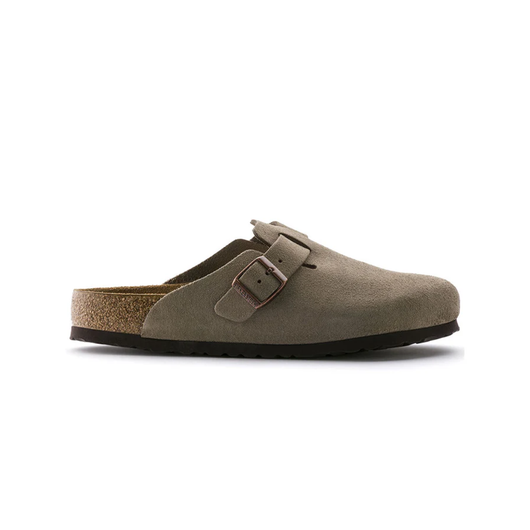 Birkenstock Boston Soft Footbed Suede Taupe