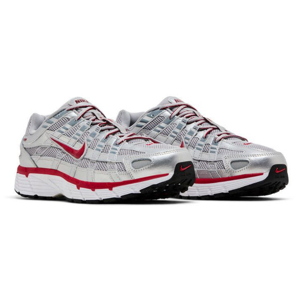 Nike P-6000 Metallic Silver Gym Red