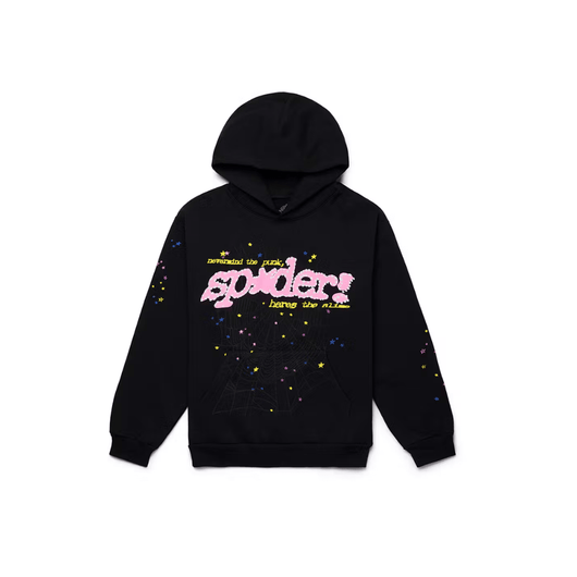 Sp5der P*NK V2 Hoodie Black